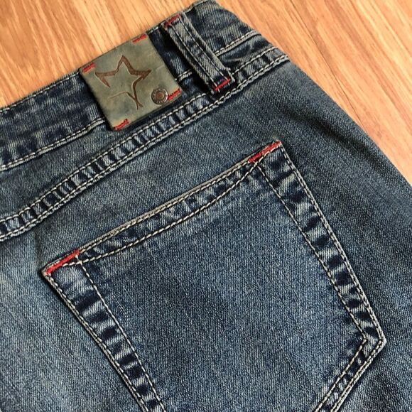 NWT Ryan Michael Western Skinny Flare The Elly Denim Blue Jeans Women’s 12/32 - Picture 9 of 10